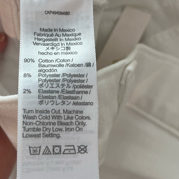 Madewell Flared Wide-Leg Crop Jeans Women's Size 29 in Pure White raw hem NEW - Picture 11 of 15